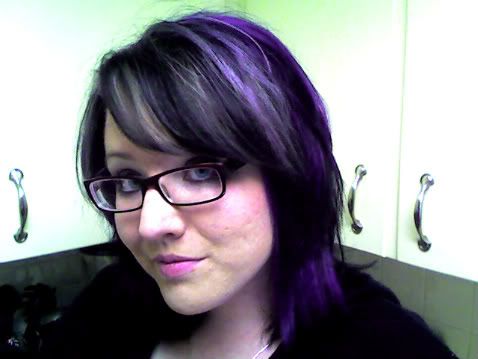 The result A kickass mix of black purple and white blonde hair BAD ASS