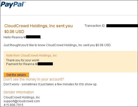 cloudcrowd payment, paypal, make money on facebook