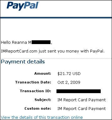 imreportcard proof of payment, get paid to review
