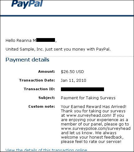 surveyhead scam proof of payment