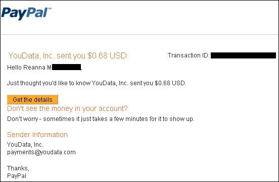 payment from youdata get paid to click