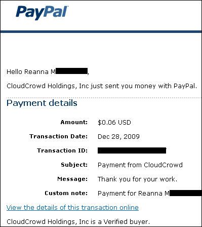cloud crowd facebook payment paypal