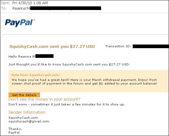 squishycash scam, legit, payment proof