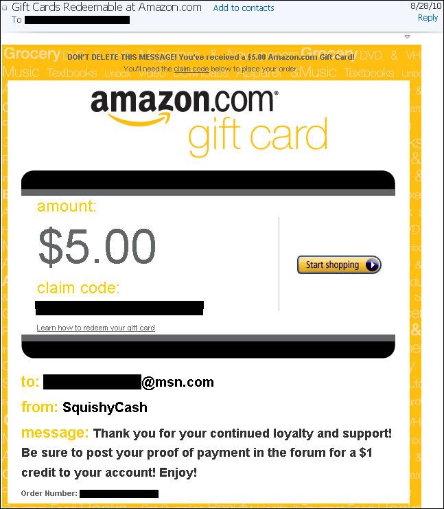 amazon egiftcard, redeem points for prizes online