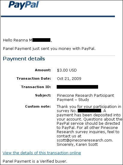 pinecone research proof of payment, best survey site, make money online free