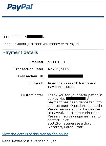 payment from pinecone research