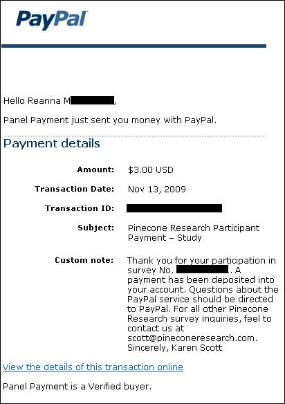 payment from pinecone research