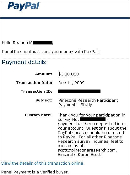 pinecone research payment