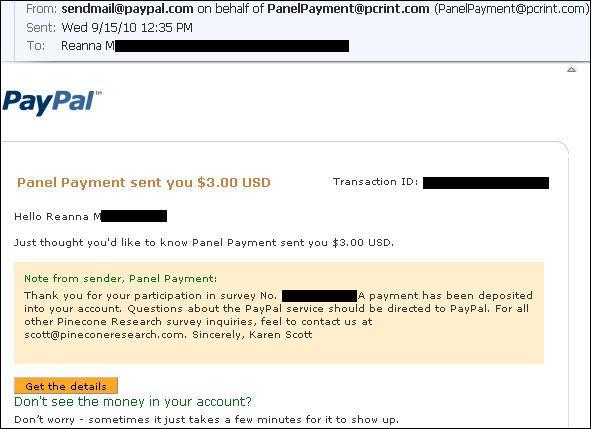 pinecone research, payment proof via paypal, legit or scam