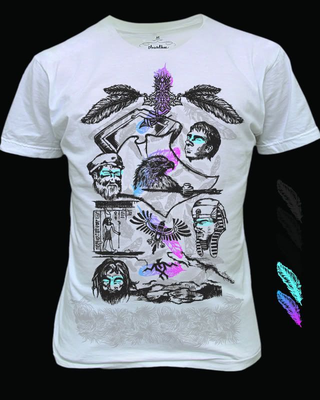 On shirt.