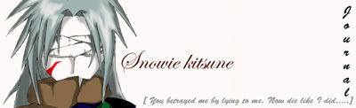 Snowie kitsunes journal
