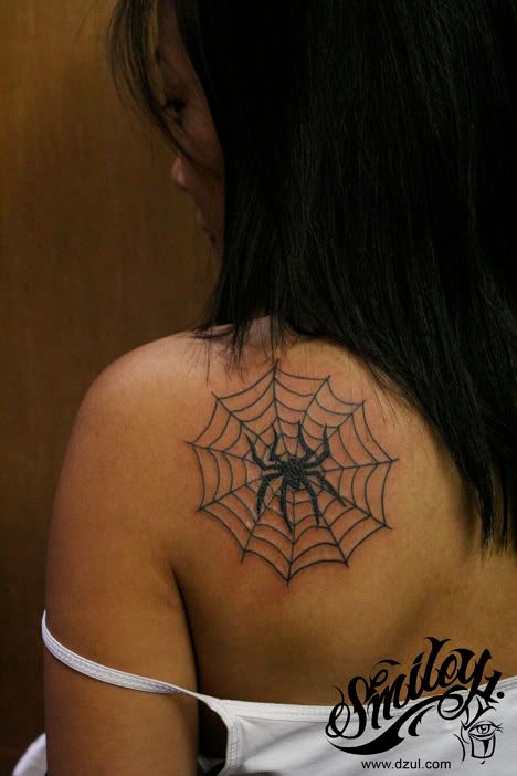 Label: Permanent Tattoo, spider tattoo, Women tattoo