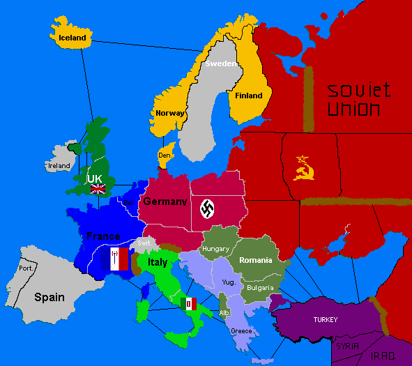 Map Of Europe Before Ww2