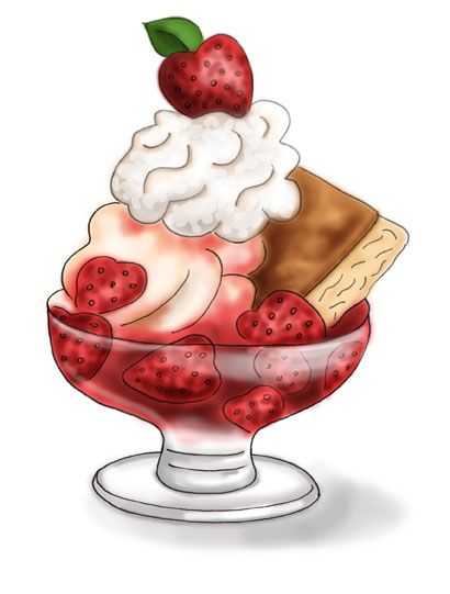 strawberry sundae clipart - photo #8