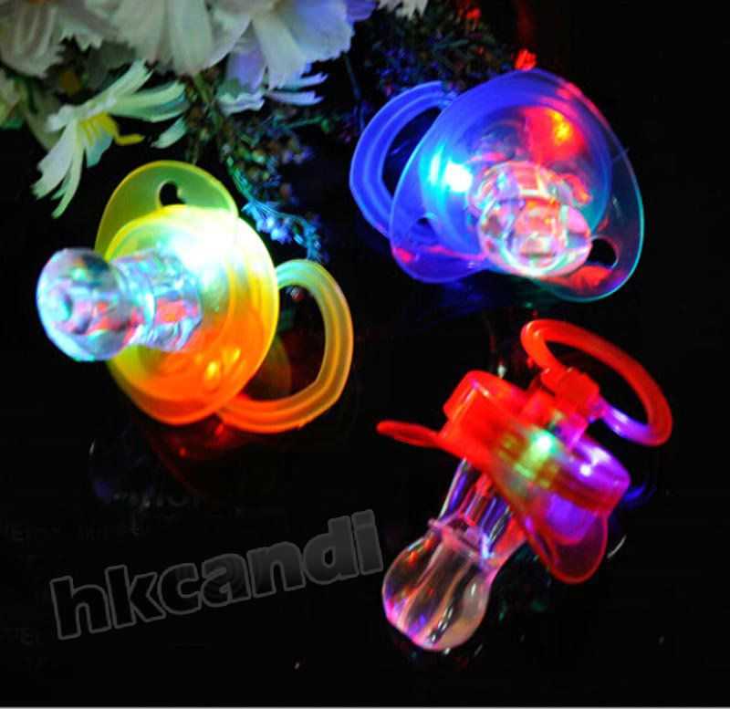 Wedding Flashing Party Pacifier Light Up Rave Pacifer with Rainbow