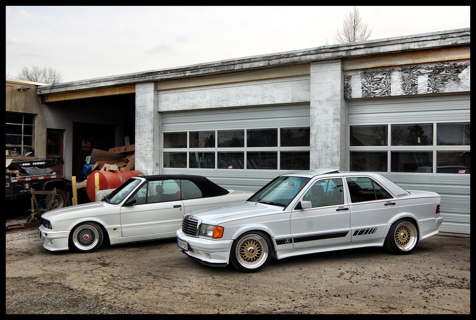 1989 Mercedes 190e 2.6L AMG kit, coilovers, 17" BBS RS