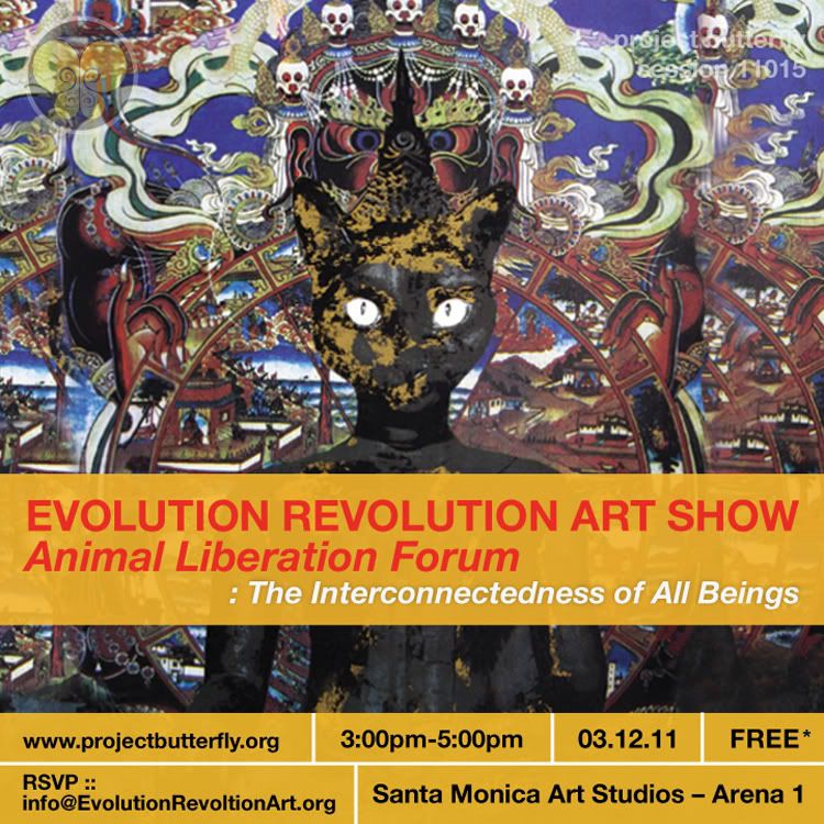 Project Butterfly,Karen Fiorito,Animal Liberation,Robbie Conal,Sociarts,Evolution Revolution Art,Santa Monica Art Studios,Yuri Shimojo,emek