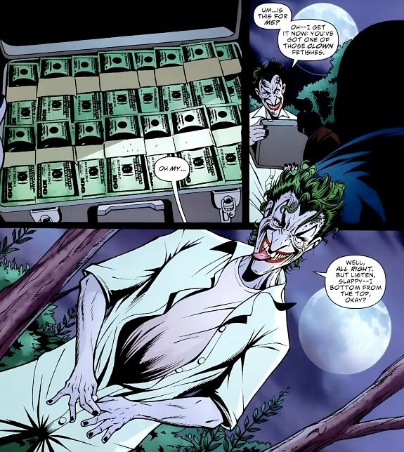 briefcase full of money. Joker takes his riefcase full
