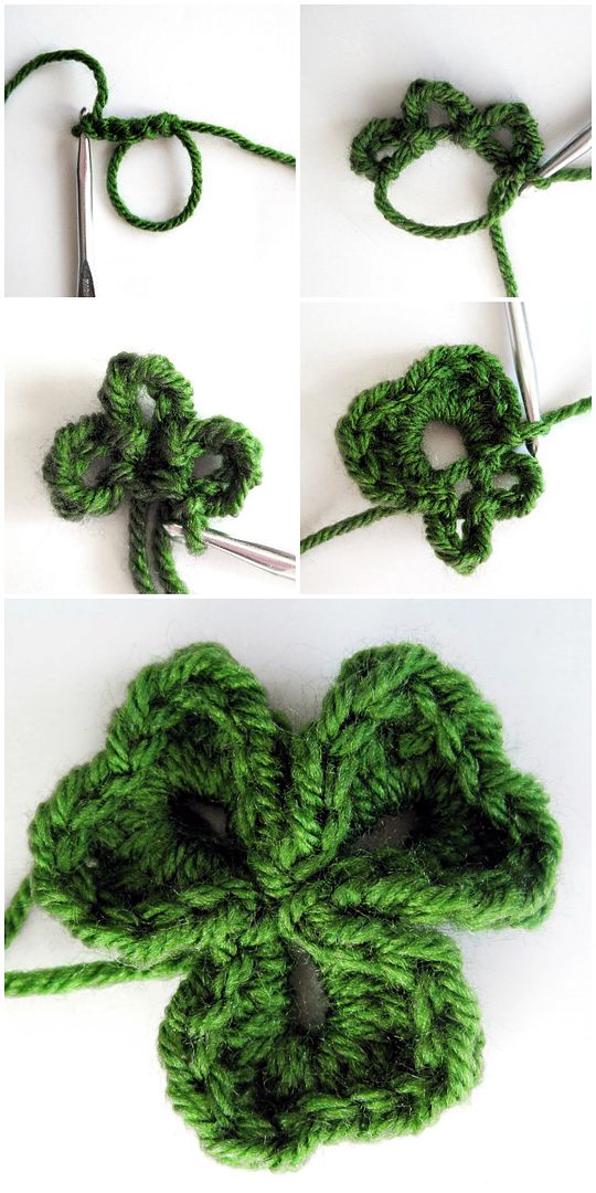 Crochet Clover Pots: free crochet shamrock pattern for St. Patrick's Day | She's Got the Notion