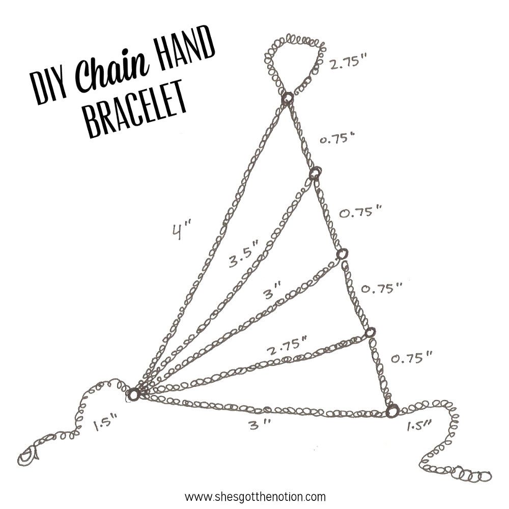 Chain Hand Piece: DIY jewelry bracelet tutorial | She's Got the Notion