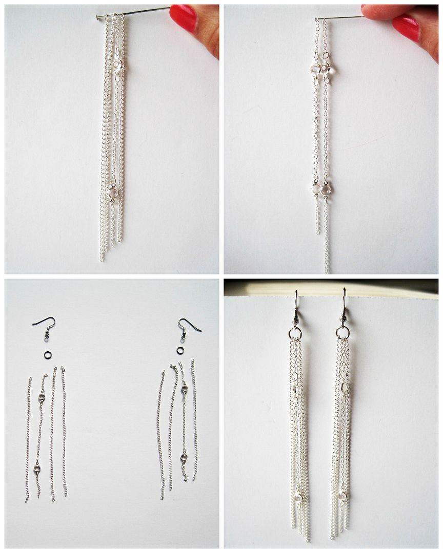 DIY Chain Earrings | She's Got the Notion