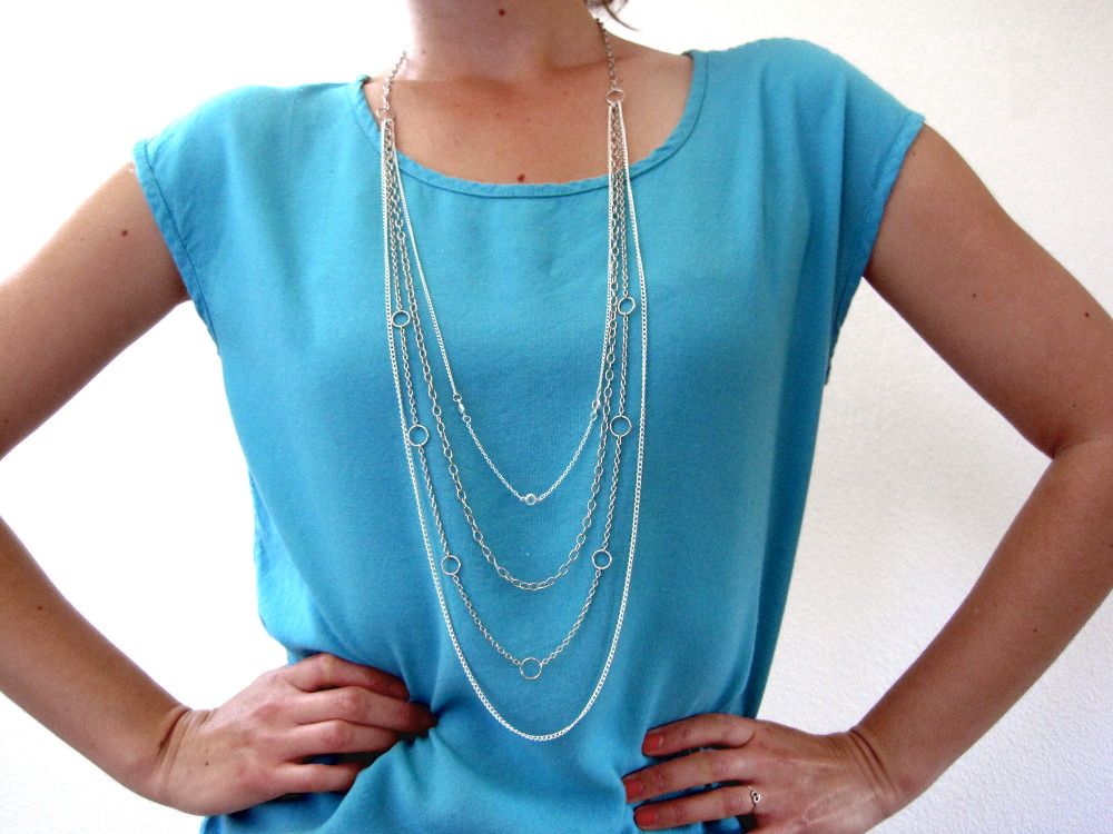 DIY Tiered Chain Necklace