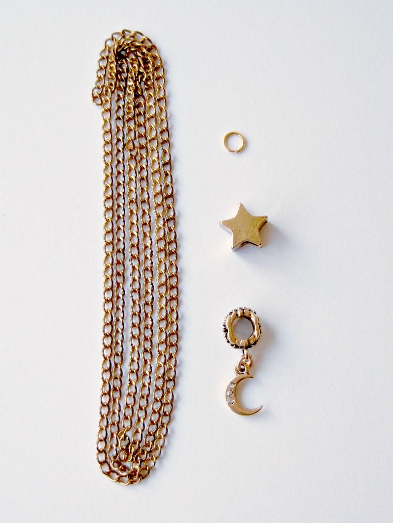 Moon and Star Lariat Necklace: Quick and Easy Jewelry Tutorial | She's Got the Notion