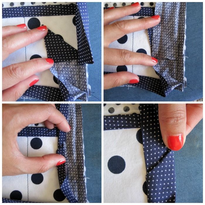Fat Quarter Series: Makeup Brush Roll: sewing tutorial. How to neatly join the ends of bias tape on a sewing project. | She's Got the Notion