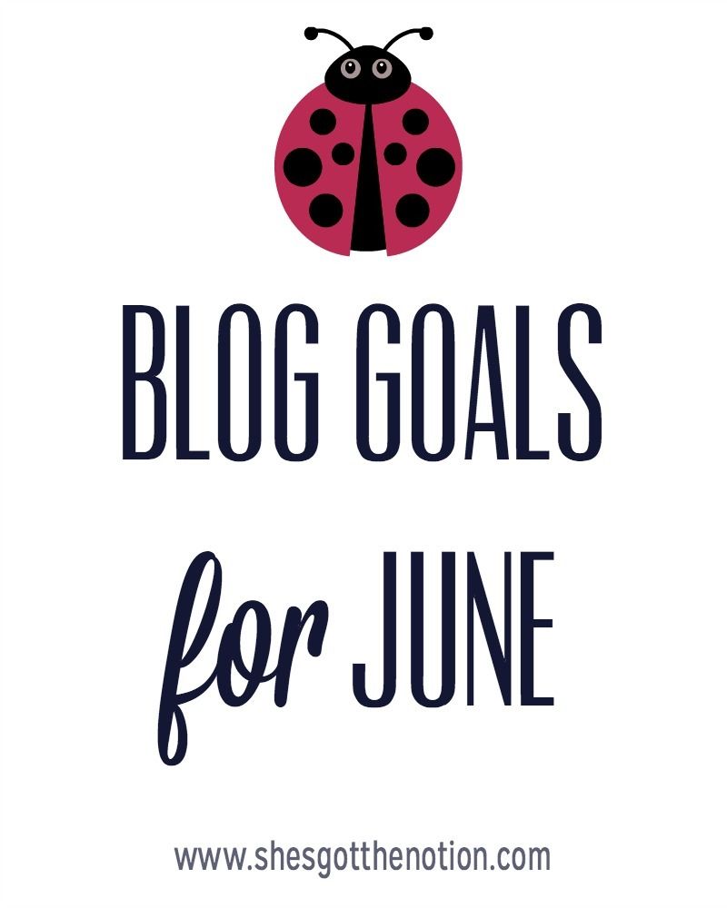Blog Goals for June | She's Got the Notion