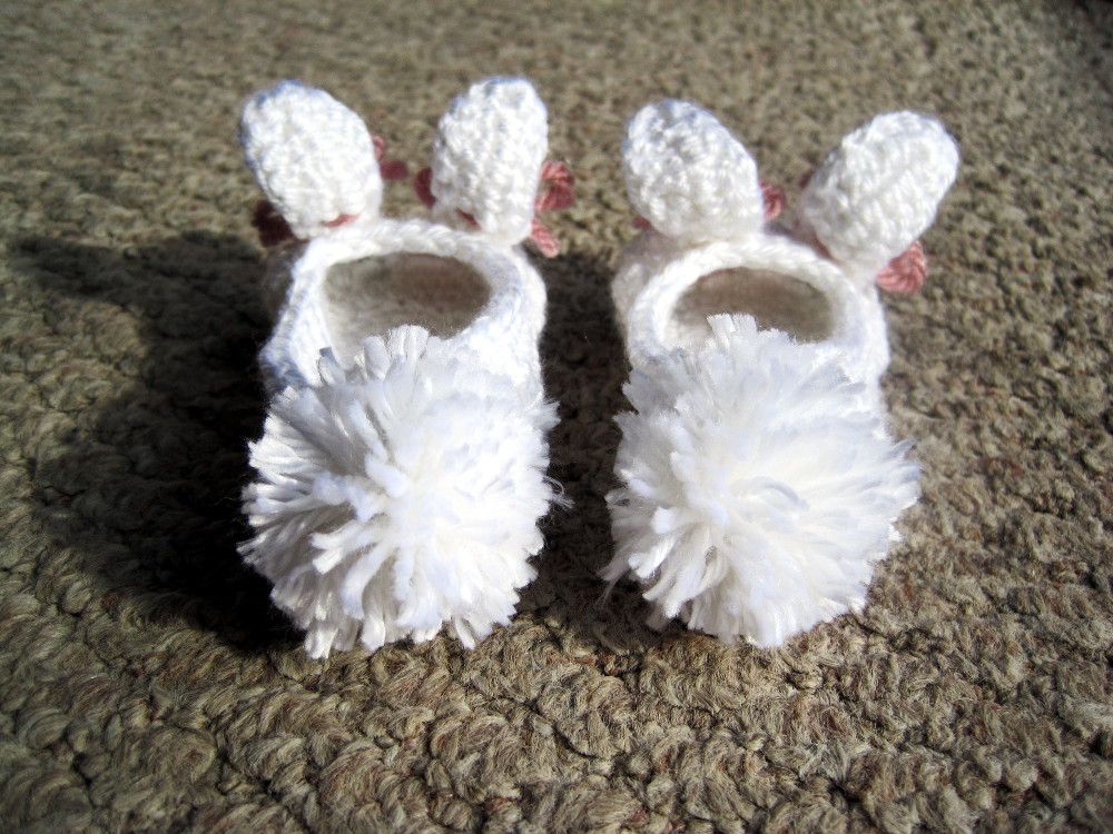 Crochet Bunny Slippers | She's Got the Notion