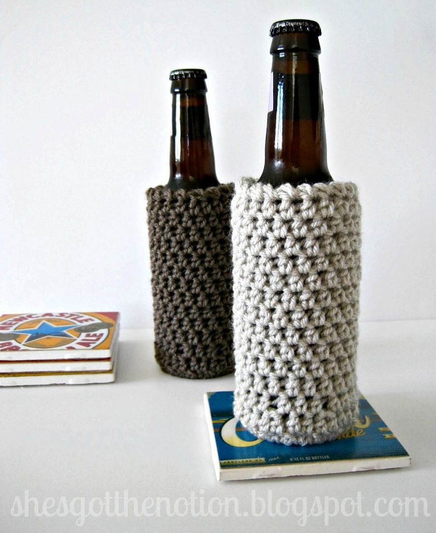 10 Father's Day DIY Gifts: Crocheted Beer Cozies | She's Got the Notion