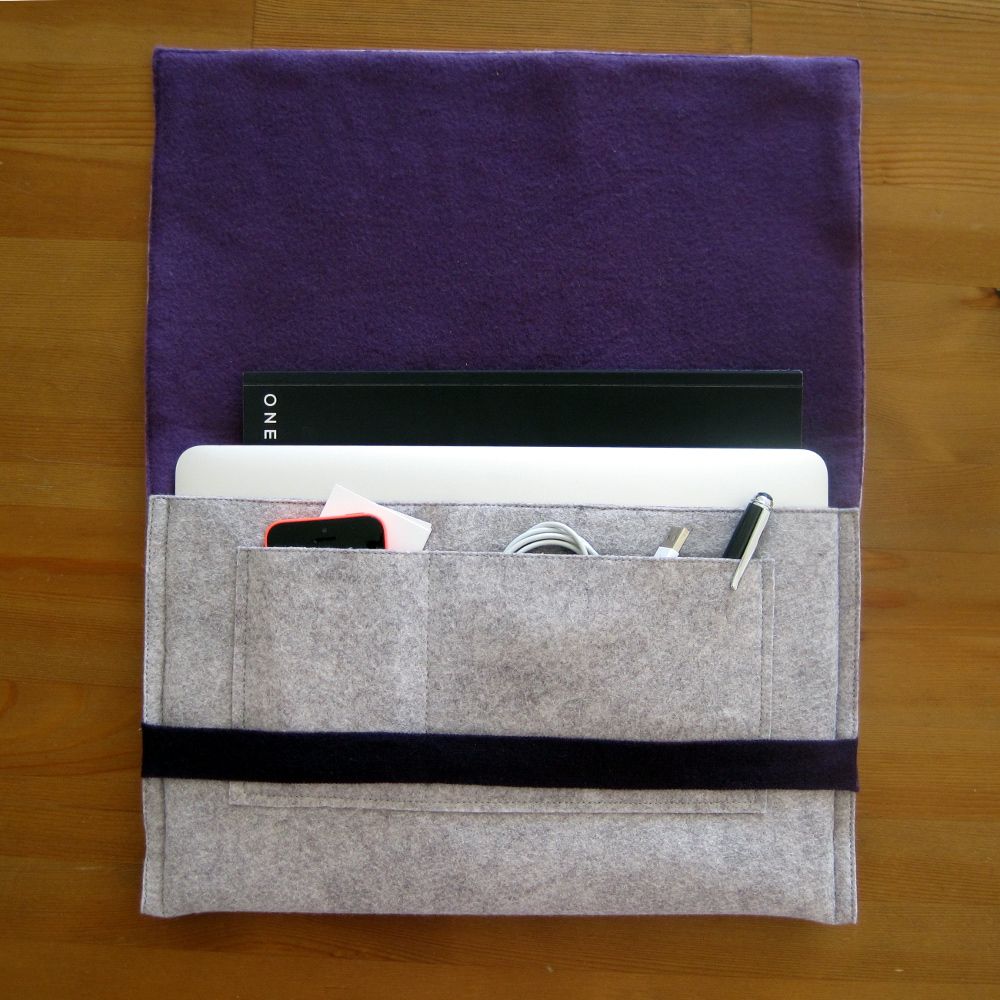 Felt & Fleece Laptop Sleeve: sewing tutorial | She's Got the Notion