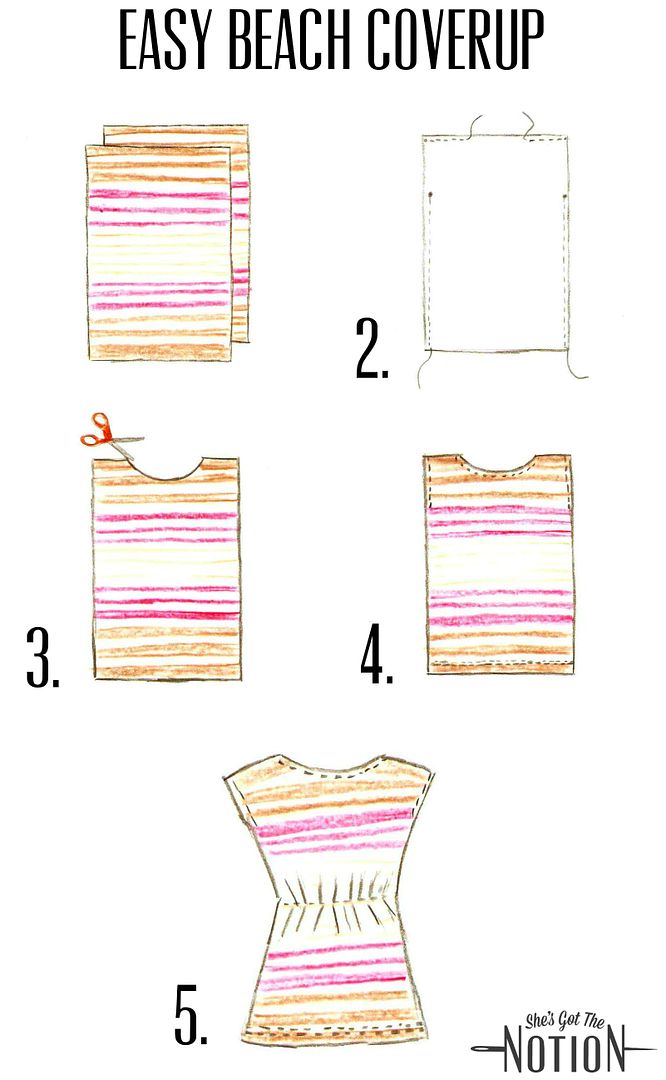 Easy Beach Cover-Up: sewing tutorial | She's Got the Notion