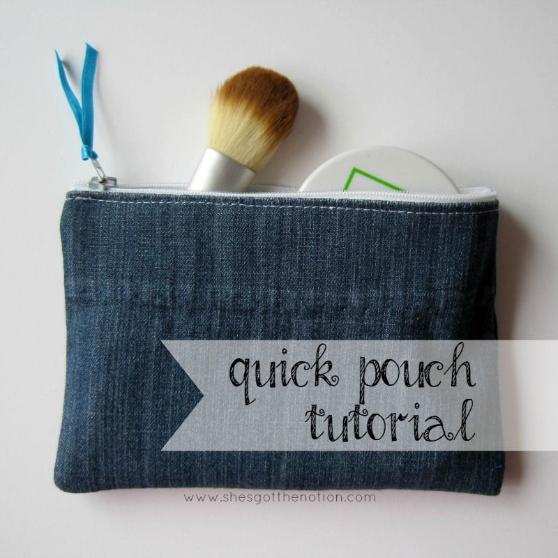 Quick & Easy Zipper Pouch Tutorial | She's Got the Notion