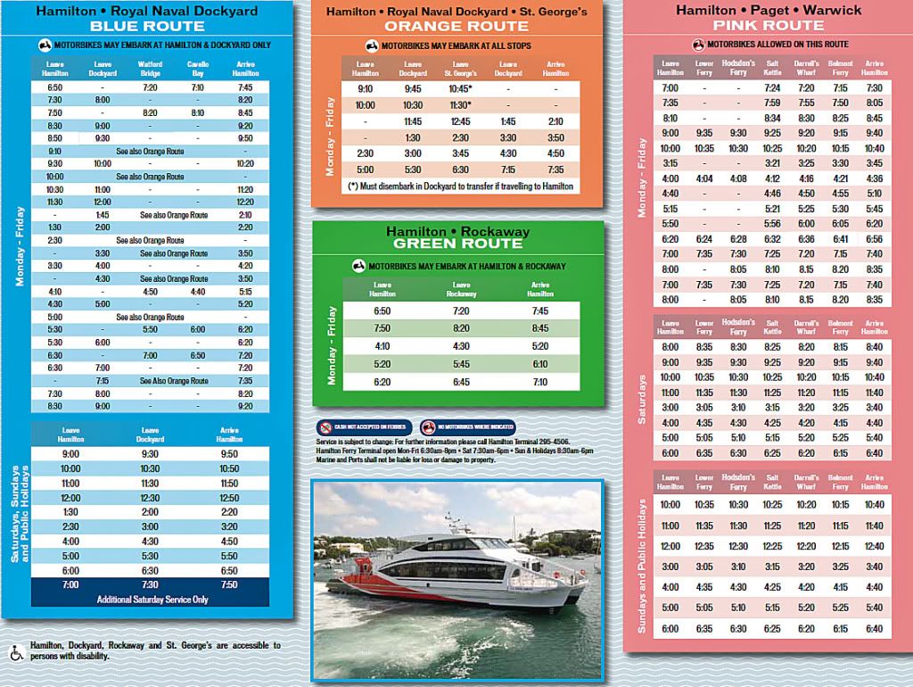 2012 Bermuda Summer Ferry Schedule Now Available Bermuda Cruise