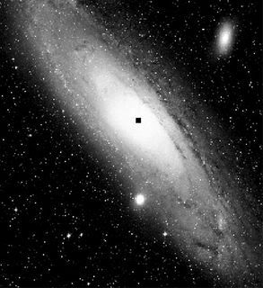 Pictures of the Andromeda Galaxy taken from the Palomar Survey Project.  Image courtesy Palomar Observatory.