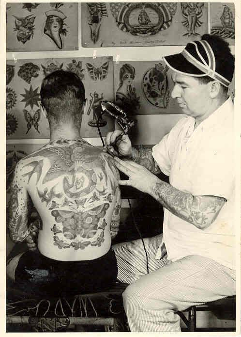 This photo of Bert Grimm was part of a tattoo exhibition created by Albert, 