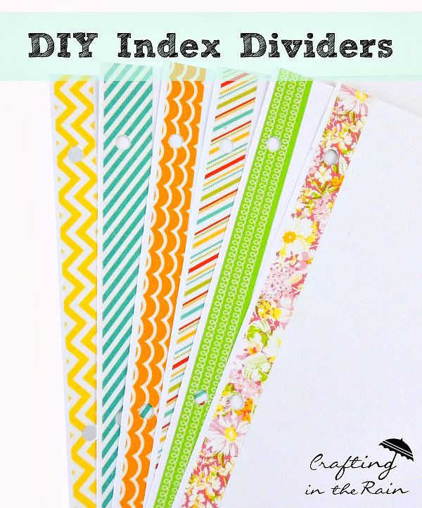 DIY Index Dividers | Crafting in the Rain