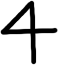 How do you write the number four?