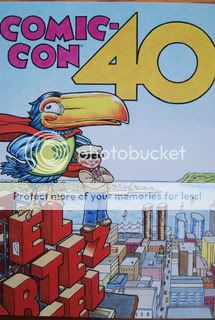 The Comic-Con 40th Anniversary commemorative souvenir book.