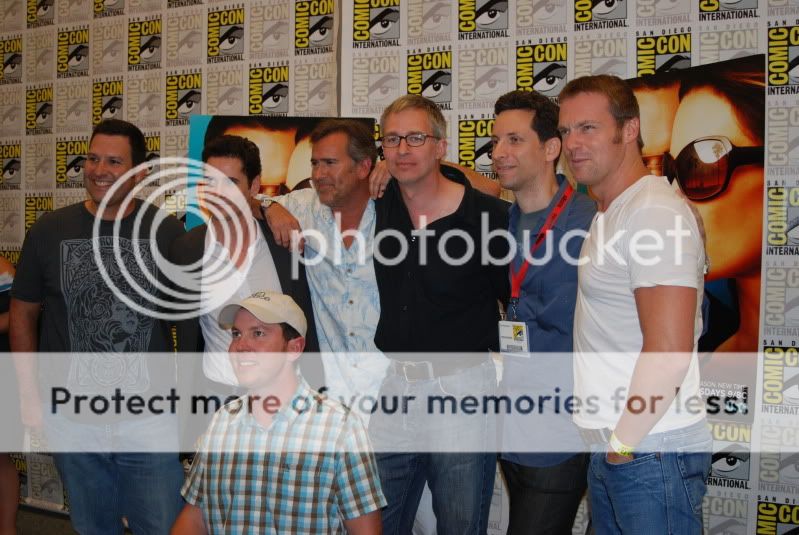 Burn Notice talent: (from left to right) ... and series creator Matt Nix on the bottom