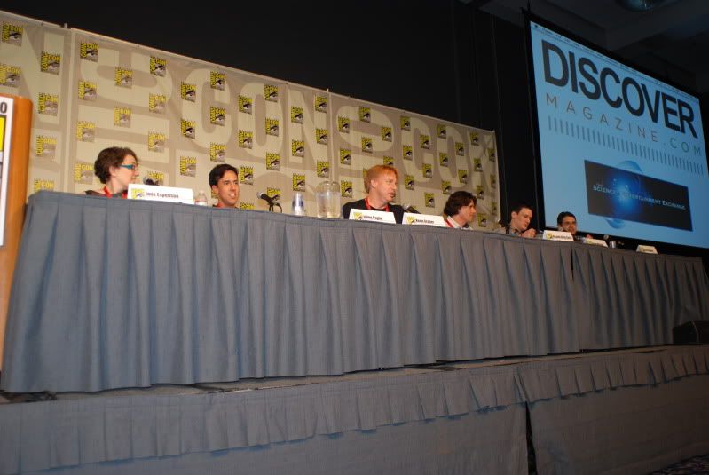 Mad Science:  The Fiction Behind Science Fiction panel:  (from left to right)