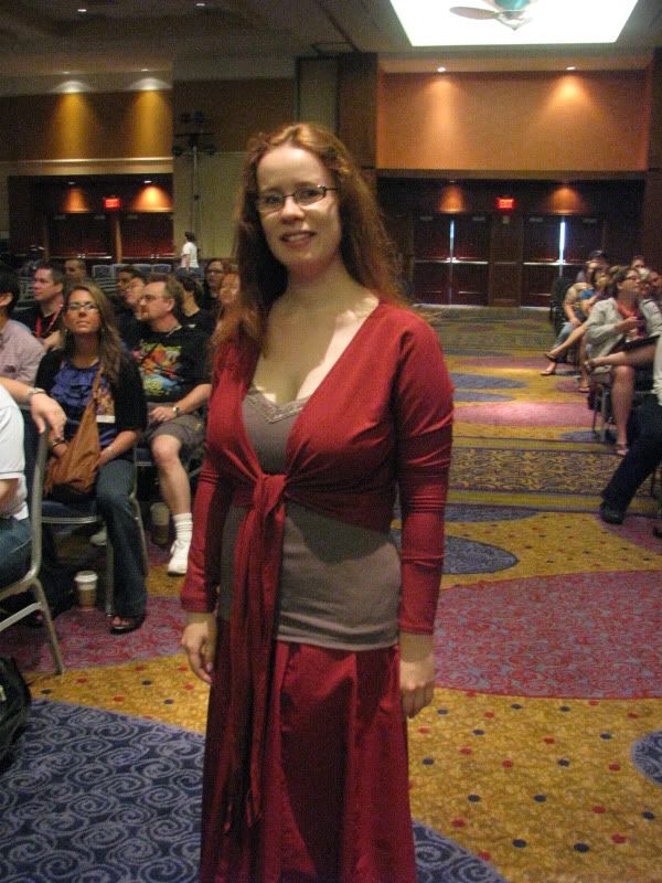 Day 1 Dragon*Con Costume of the Day: New Caprica Laura.