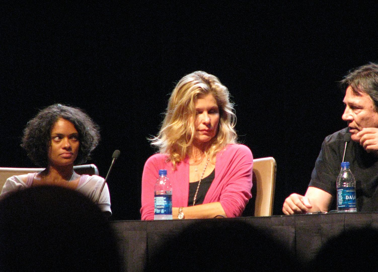 Richard Hatch pontificates.  Kandyse and Kate are not amused.