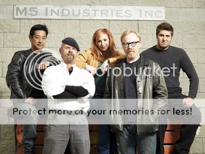 The MythBusters:  Grant, Jamie, Kari, Adam and Tory.  ©Discovery Channel, all rights reserved.