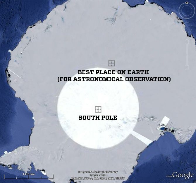 Scientific delineation of ideal astronomical observation spot.