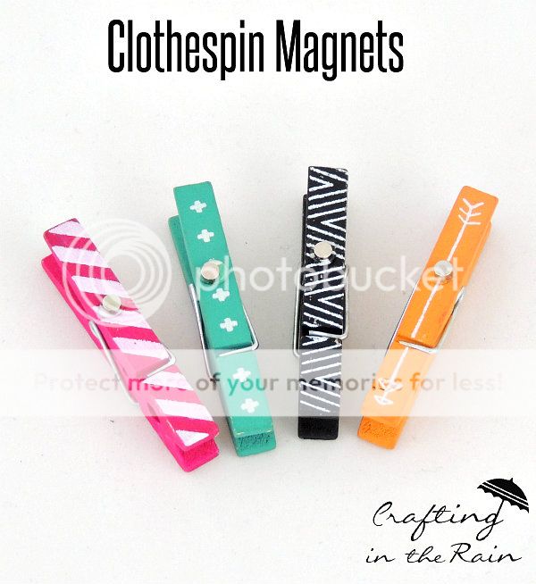 Clothespin Magnets | Crafting in the Rain