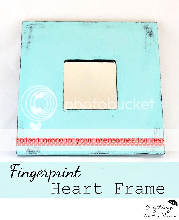 Fingerprint Heart Frame www.craftingintherain.com