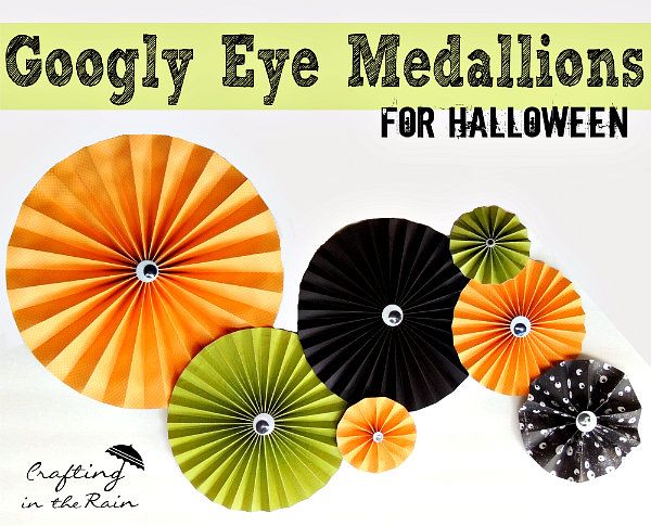 Googly Eye Paper Medallions by Crafting in the Rain