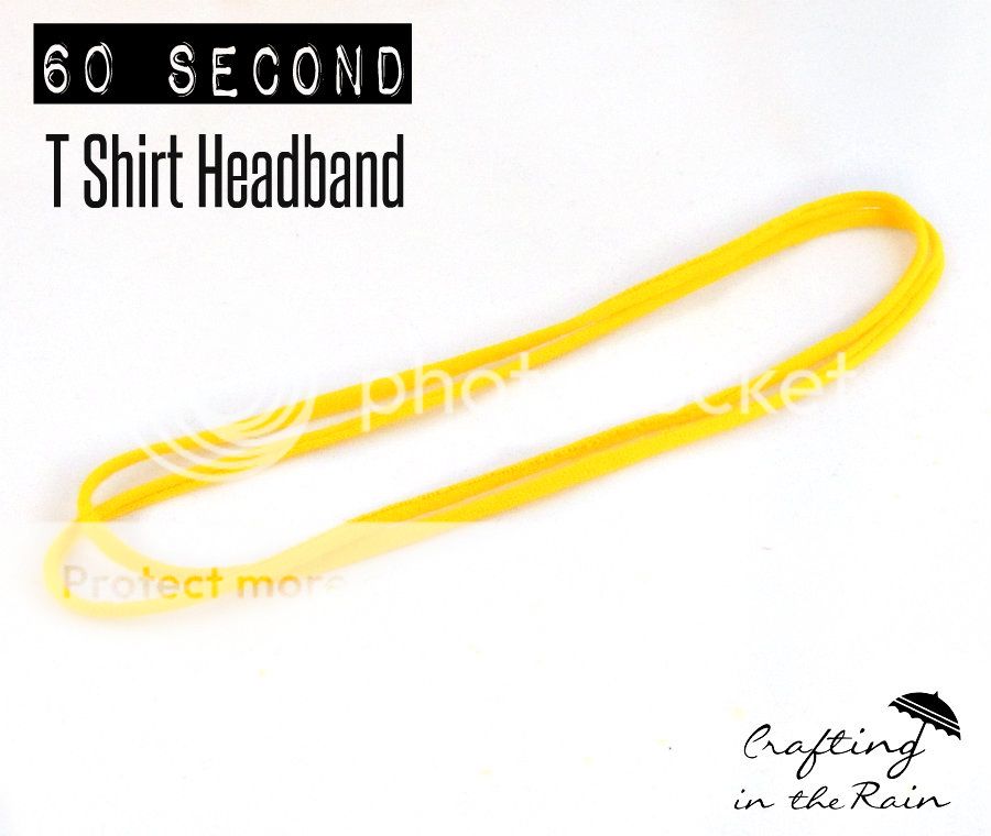 Yellow T Shirt Headband | Crafting in the Rain